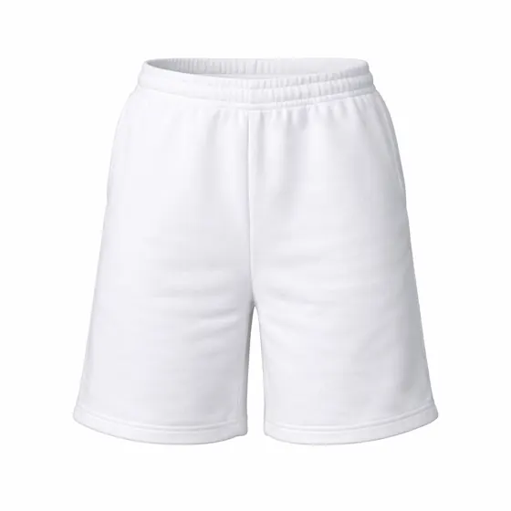 White sweat shorts