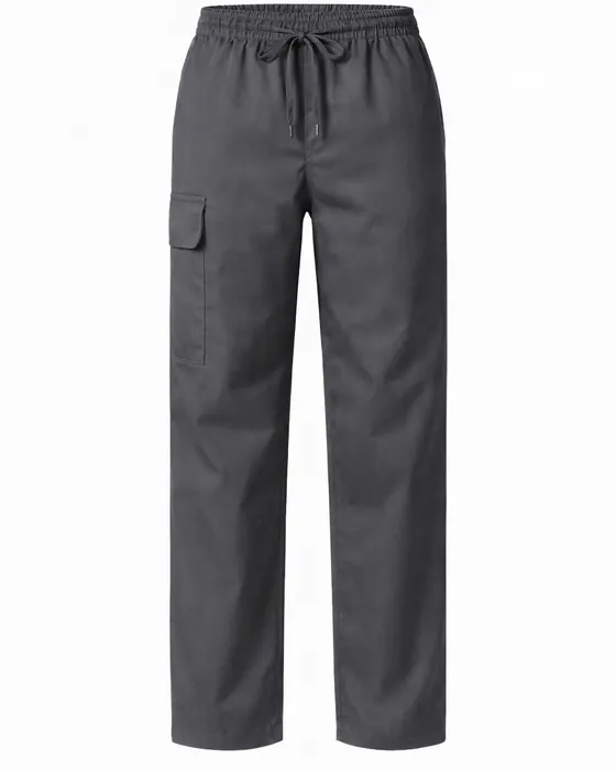 Grey drawstring cargo trousers
