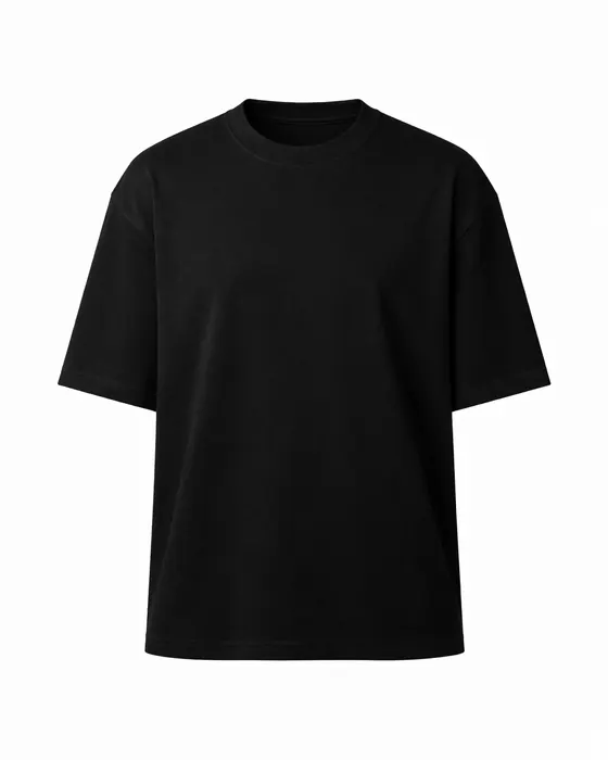 Black oversized tee